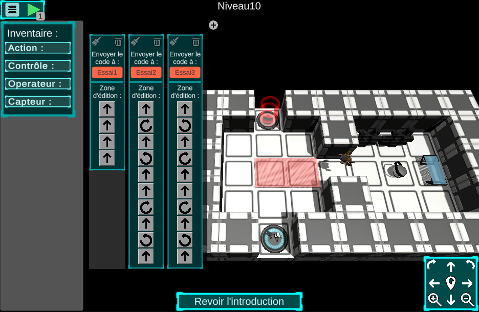 An image from the game showing a mission whose main task is not to program, but to read existing code.