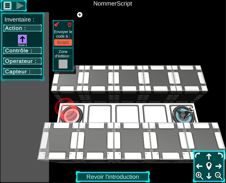 An image of the game showing a mission centered on the notion of naming.